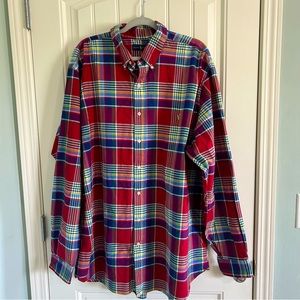 Polo Ralph Lauren Classic Fit Striped Oxford Shirt - 2XLT